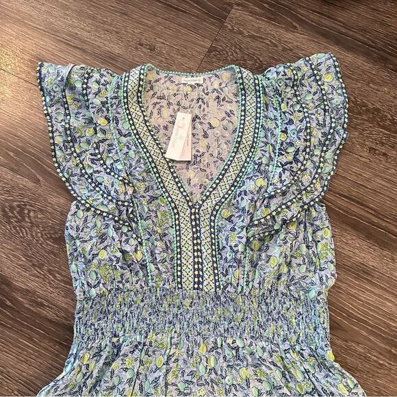 Poupette St Barth Camila Floral Ruffled Minidress New - Picture 8 of 9